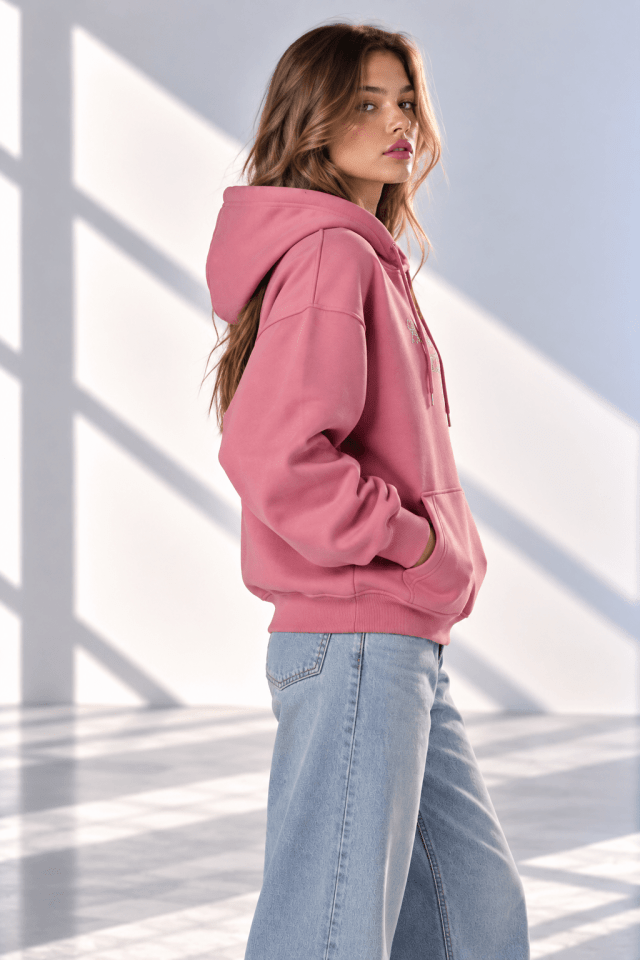 Sweatshirt Angel Energy Kanat Ön Arka Baskılı Kapüşonlu BSR1991